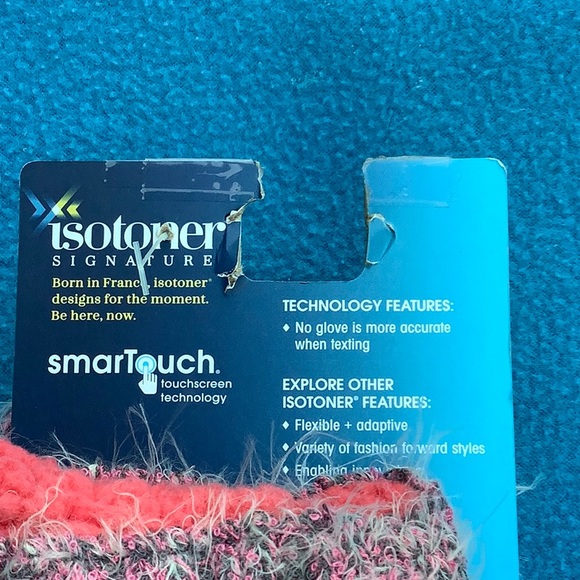 ❄️⬇️$15 Isotoner Pink SmartTouch Mittens 1 Size - Picture 4 of 7